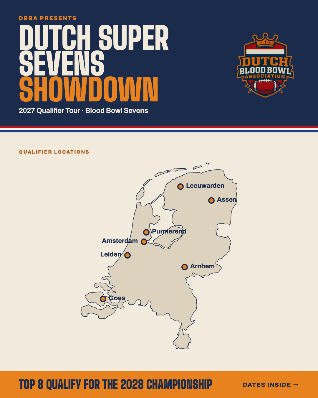 Slide 1: map of the qualifier locations