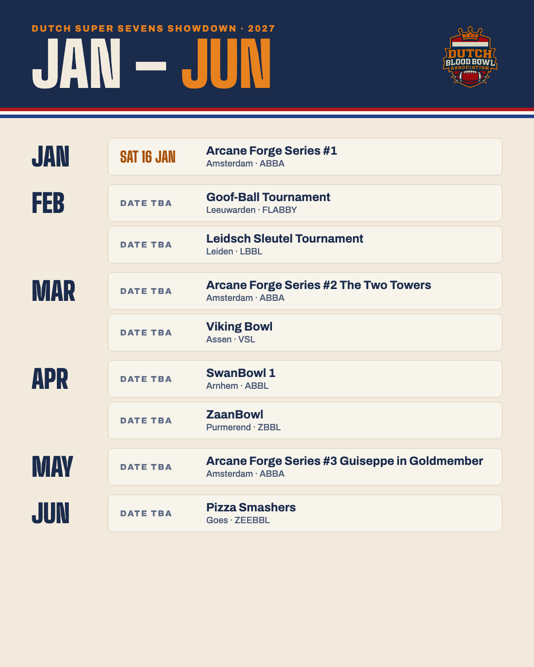 Slide 2: tournaments January to June